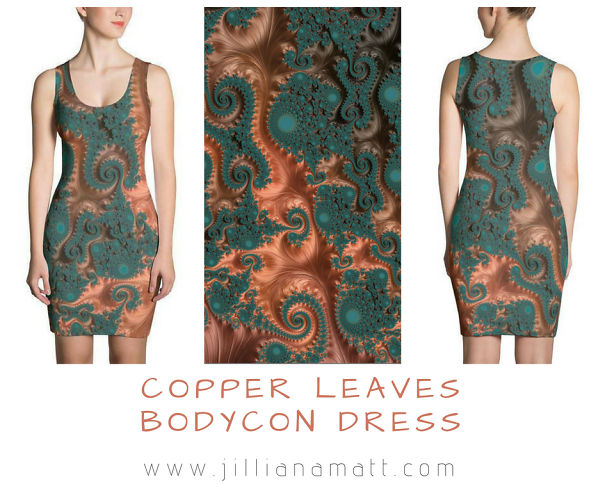 Copper Leaves - Fractal Art On Clothing