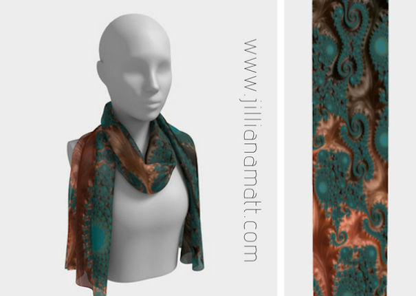 Copper Leaves - Fractal Art On Clothing