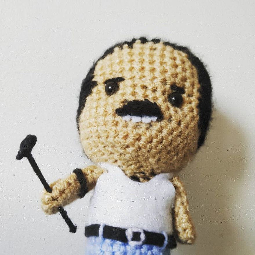 Crochet Freddie Mercury, David Bowie And Johnny Cash