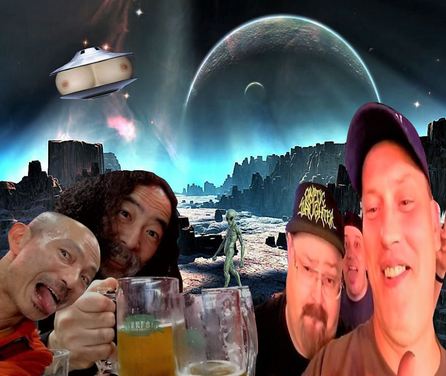 Drunk With Friends In Space....cheers!