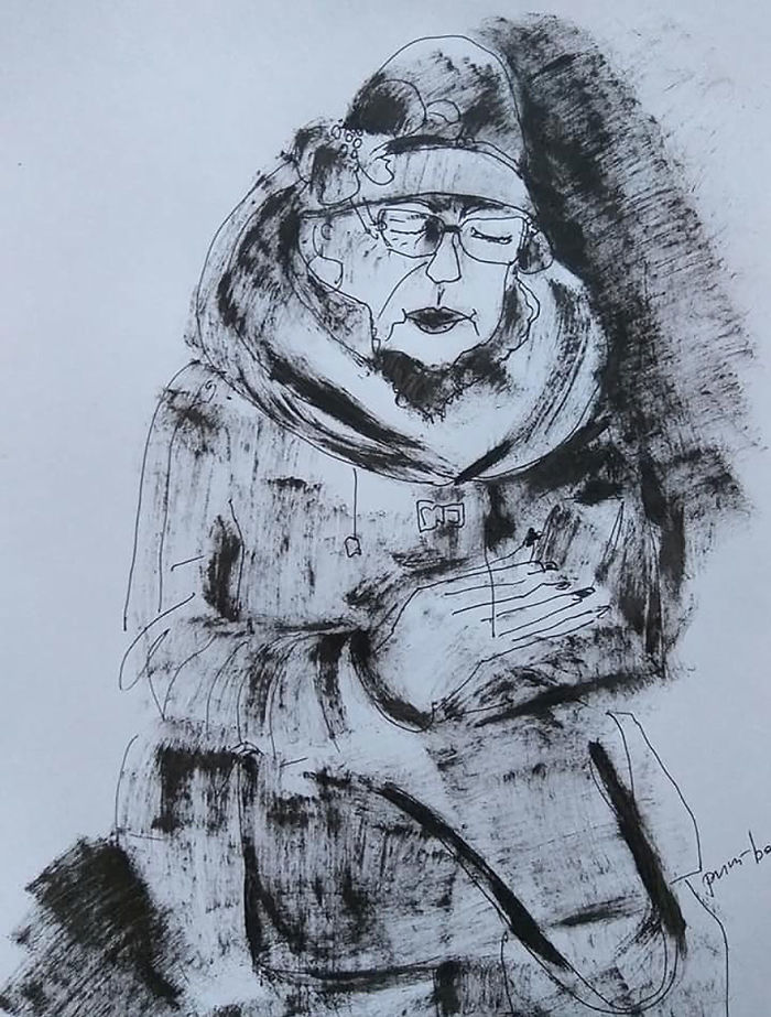 I Sketch Interesting People On The Metro Every Monday While Going To Classes With My Special Needs Child
