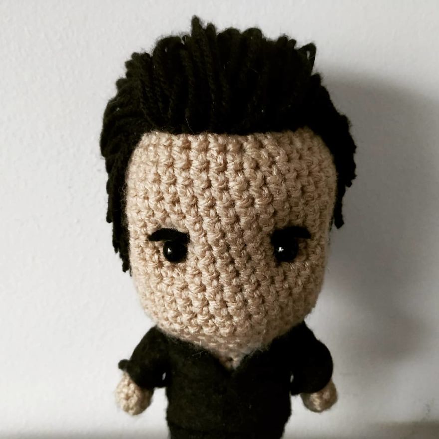 Crochet Freddie Mercury, David Bowie And Johnny Cash