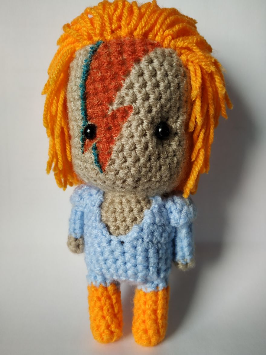 Crochet Freddie Mercury, David Bowie And Johnny Cash