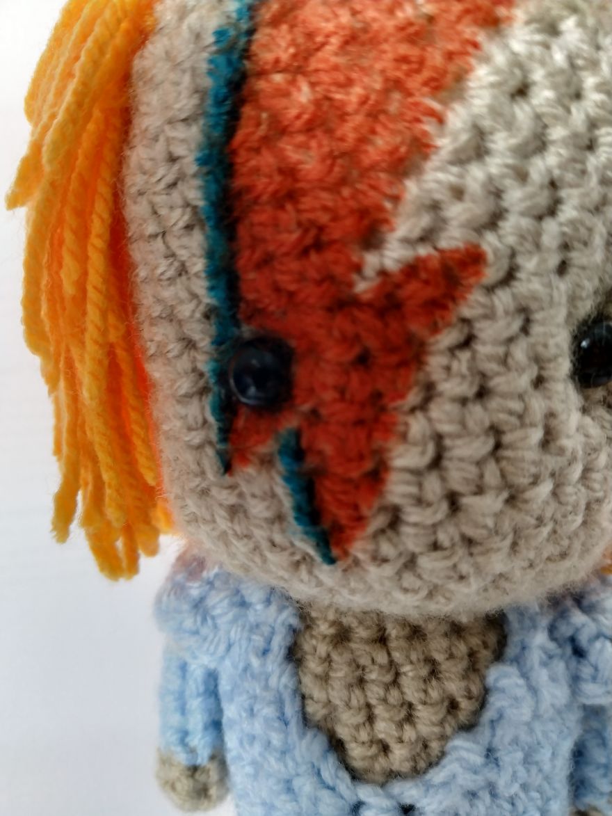 Crochet Freddie Mercury, David Bowie And Johnny Cash