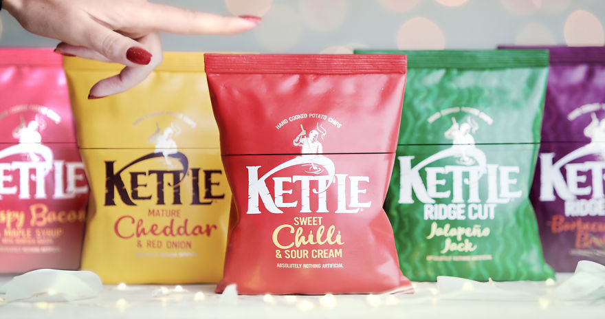 Kettle Chips Release 5 Limited Edition Crisp Pack Shaped Shakers With Their Seasoning For Christmas