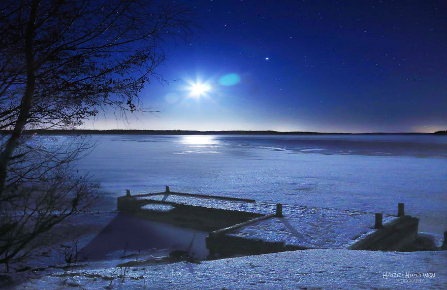 Pictures Of Northern Nature At Night In Winter