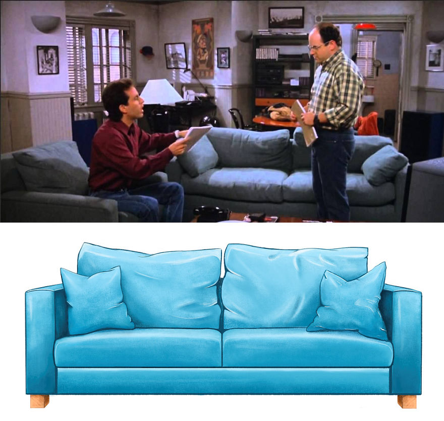 This Poster Compiles The Sofas From Your Favorite Tv Shows