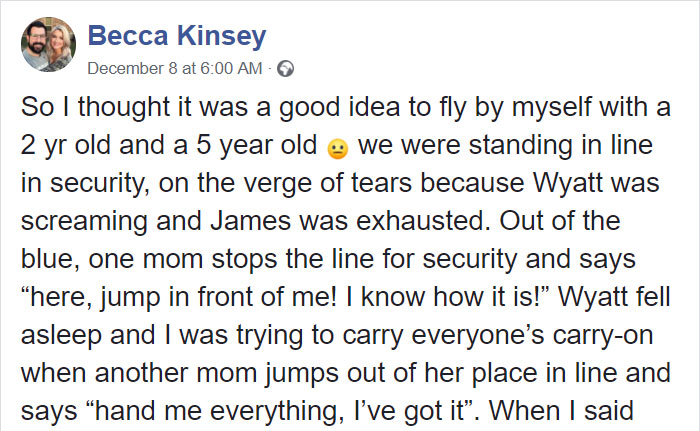 This Mother Of Two Needed Help During A Flight So 3 Random Strangers Stepped Up To Help Her