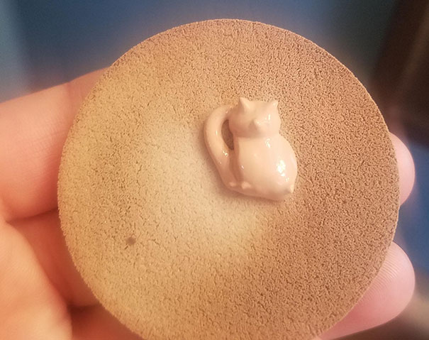 The Makeup Squirt On My Sponge Resembled A Cat This Morning