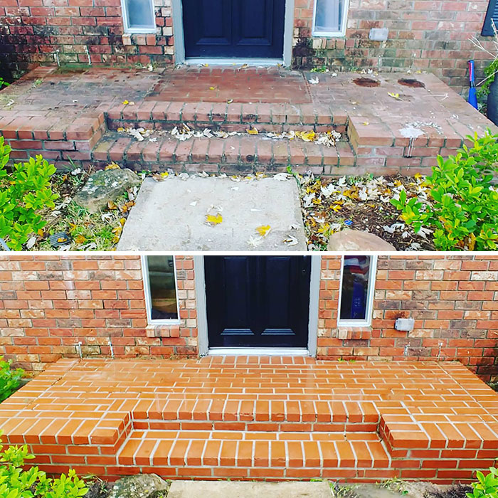 Brick Entryway Before And After