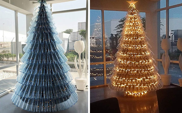 'Green' Christmas Tree From Recycled Plastic Drinking Bottles