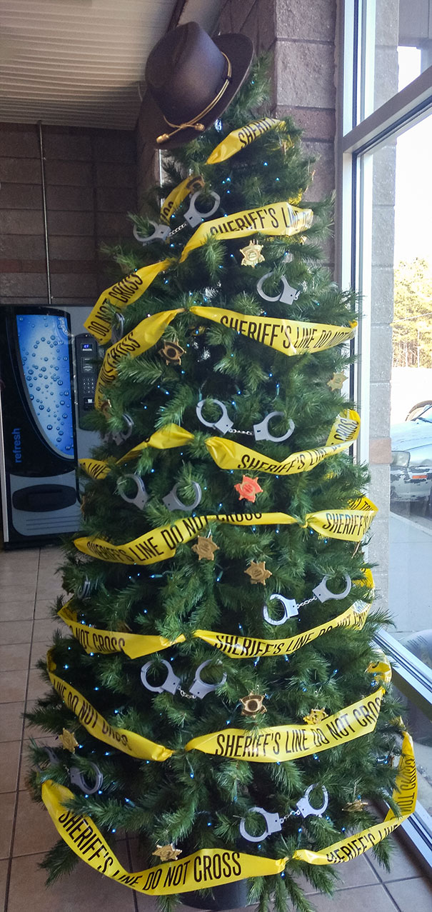 Christmas Tree At Local Sheriff's Office