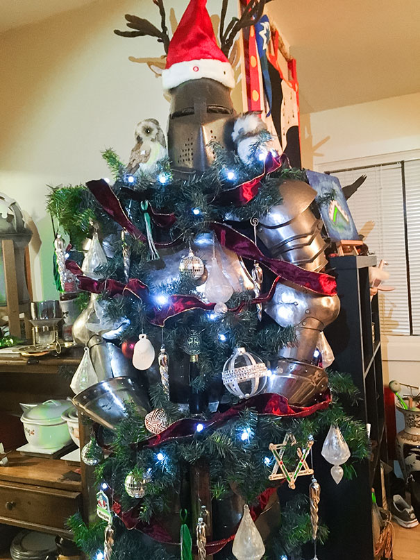 We Didn't Have Room For A Christmas Tree So We Made A Silent Knight!