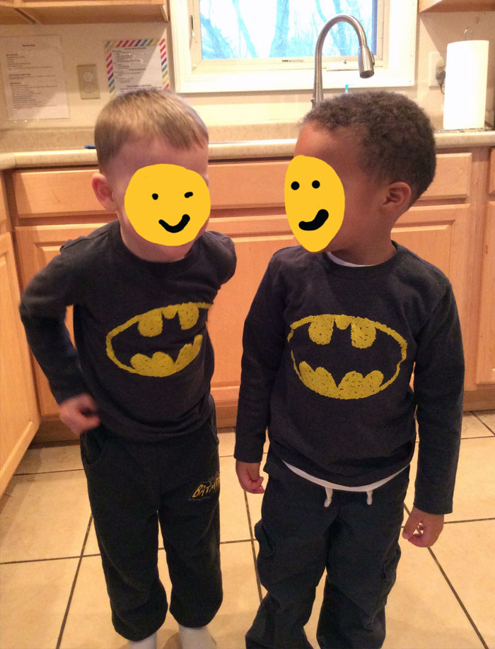 My 3-Year-Old Son Was Worried People Wouldn't Be Able To Tell Him And His Best Friend Apart Because Of Their Matching Shirts