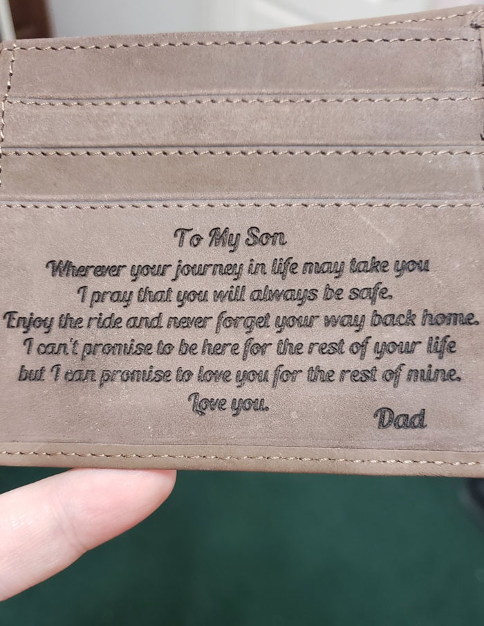 My Dad Got Me Right In The Feels Today With A Wallet