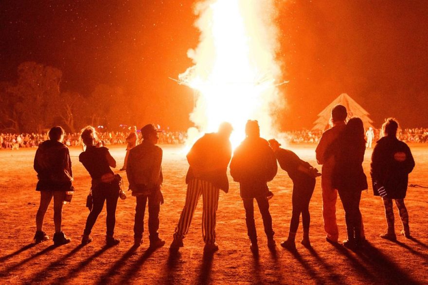 Artist Makes A Phoenix Fly Into The Sky While Burning On Fire