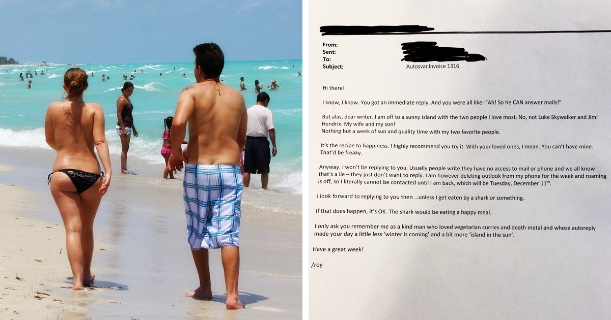 Guy Emails A Coworker Who's On Vacation, Gets A Hilarious Auto-Response |  Bored Panda