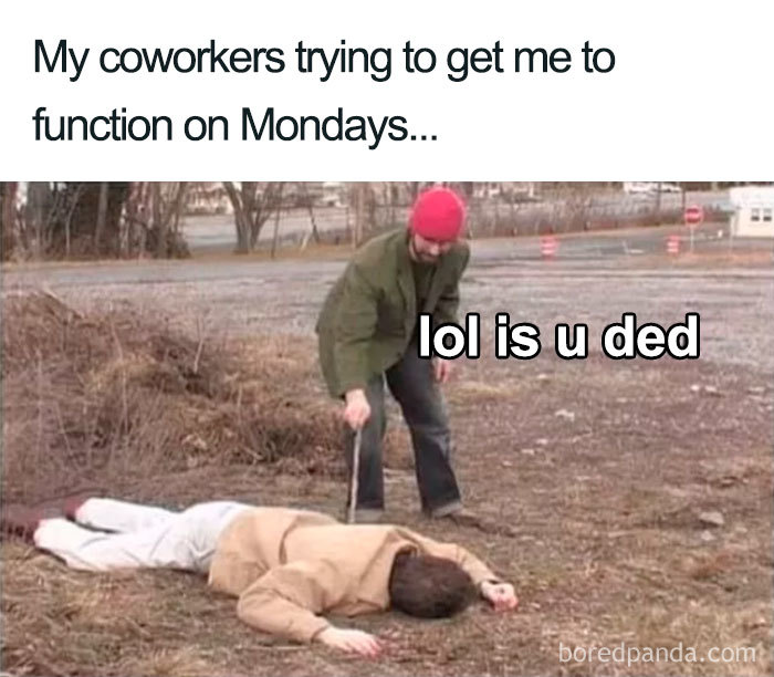 Meme about working on Monday 