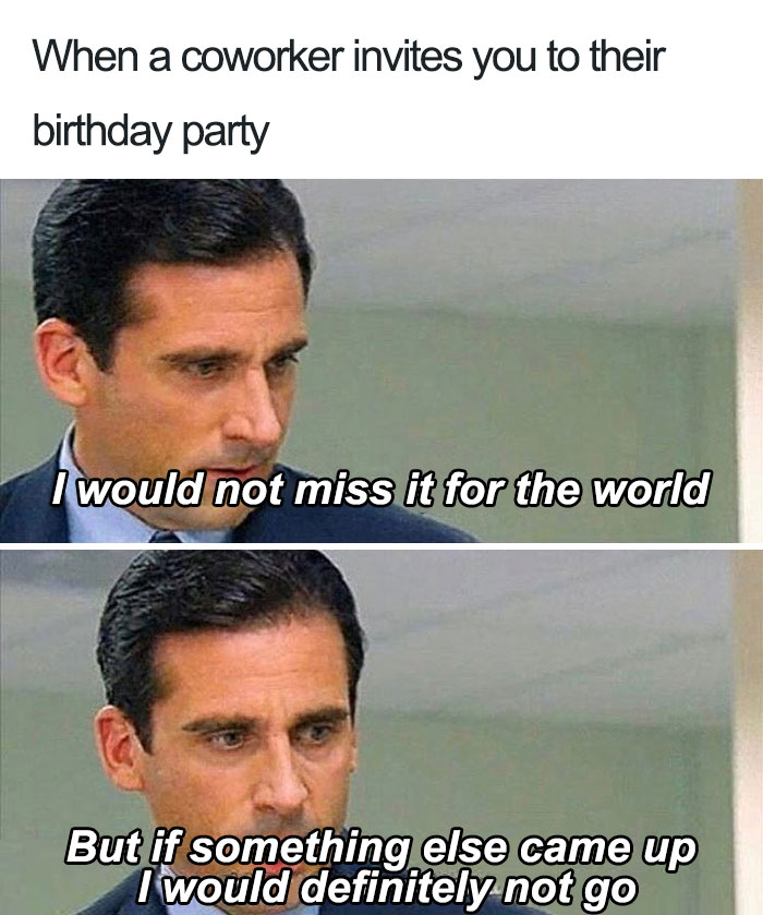 Meme about inviting you to birthday party with Michael Scott 