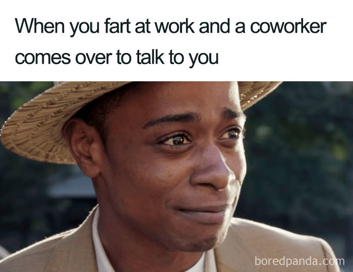 Meme about coworker farting