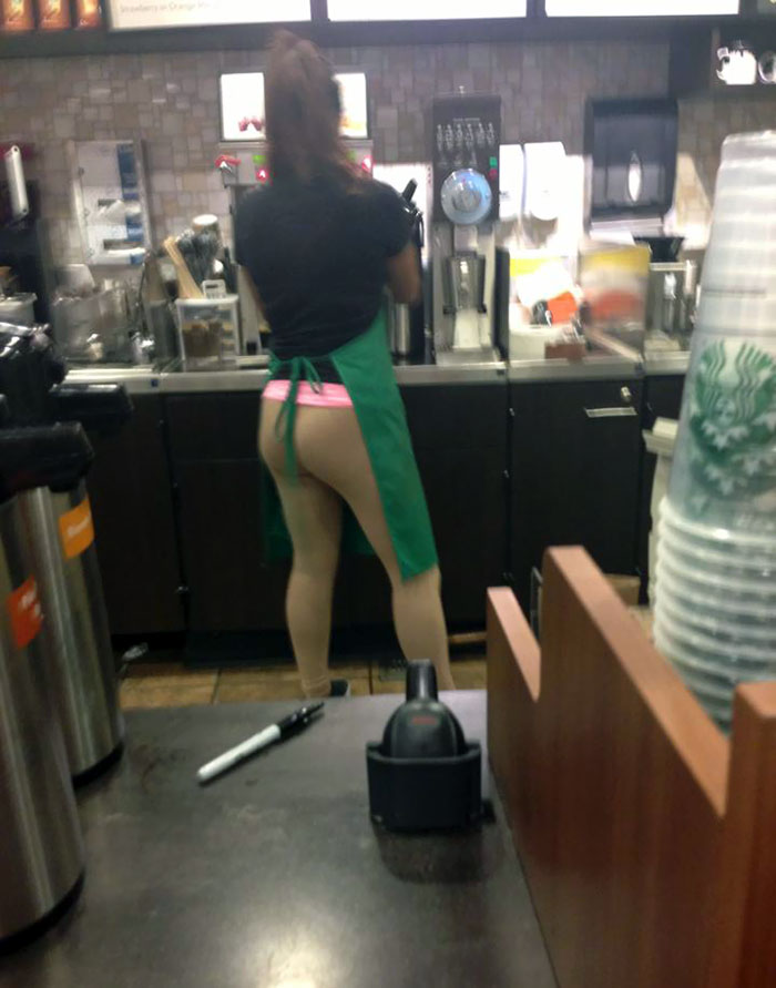 Really Thought The Barista At Starbucks Was Making My Drink With No Pants On