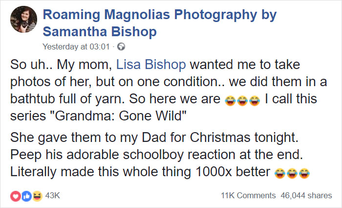 Daughter Hilariously Photographs Her Mom 'Going Wild' As Her Dad's Christmas Present, Captures His Reaction As Well