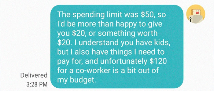 ‘Didn’t Believe People Like This Existed’: Mom Finds Out Coworker’s Gift Is Below $50 Spending Limit, Asks For More