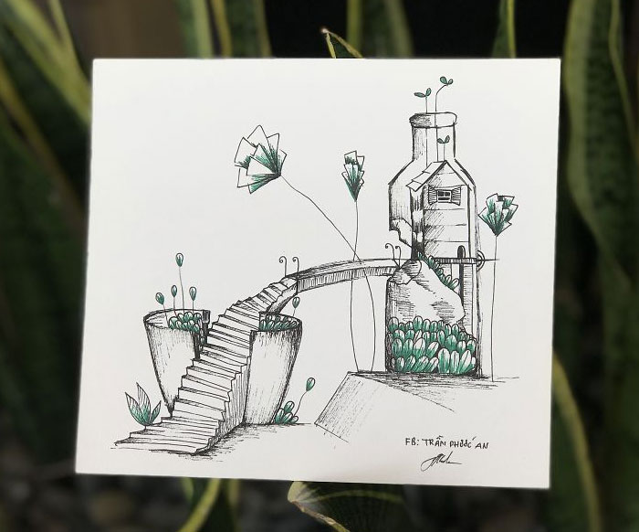I Drew These 9 Pictures Inspired By Plants And Broken Things At Home