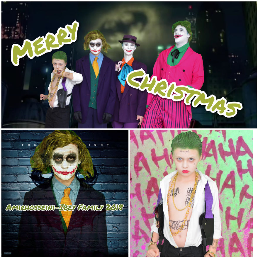 Joker Family Christmas Card
