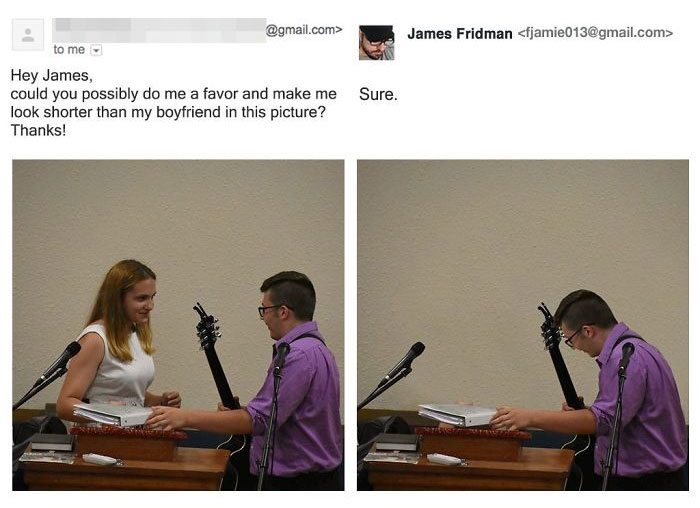 Photoshop Troll Who Takes Photo Requests Too Literally Strikes Again, And The Result Is Hilarious (17 New Pics)