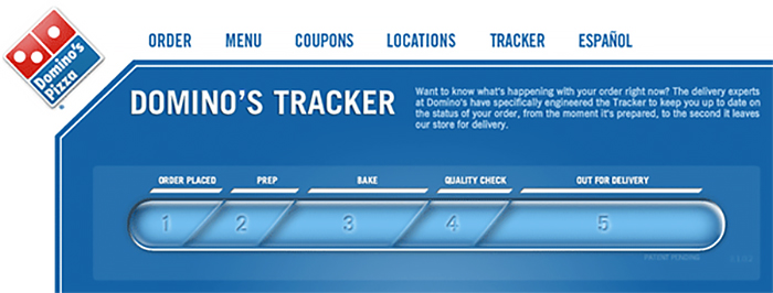 Dominos Pizza Delivery Tracker
