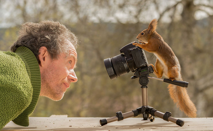 The Photographer ( Squirrel Is Taking Photos Of Me)