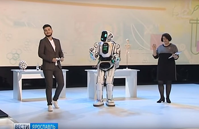 Russia's Advanced AI Robot Turns Out To Be A Human In A Costume