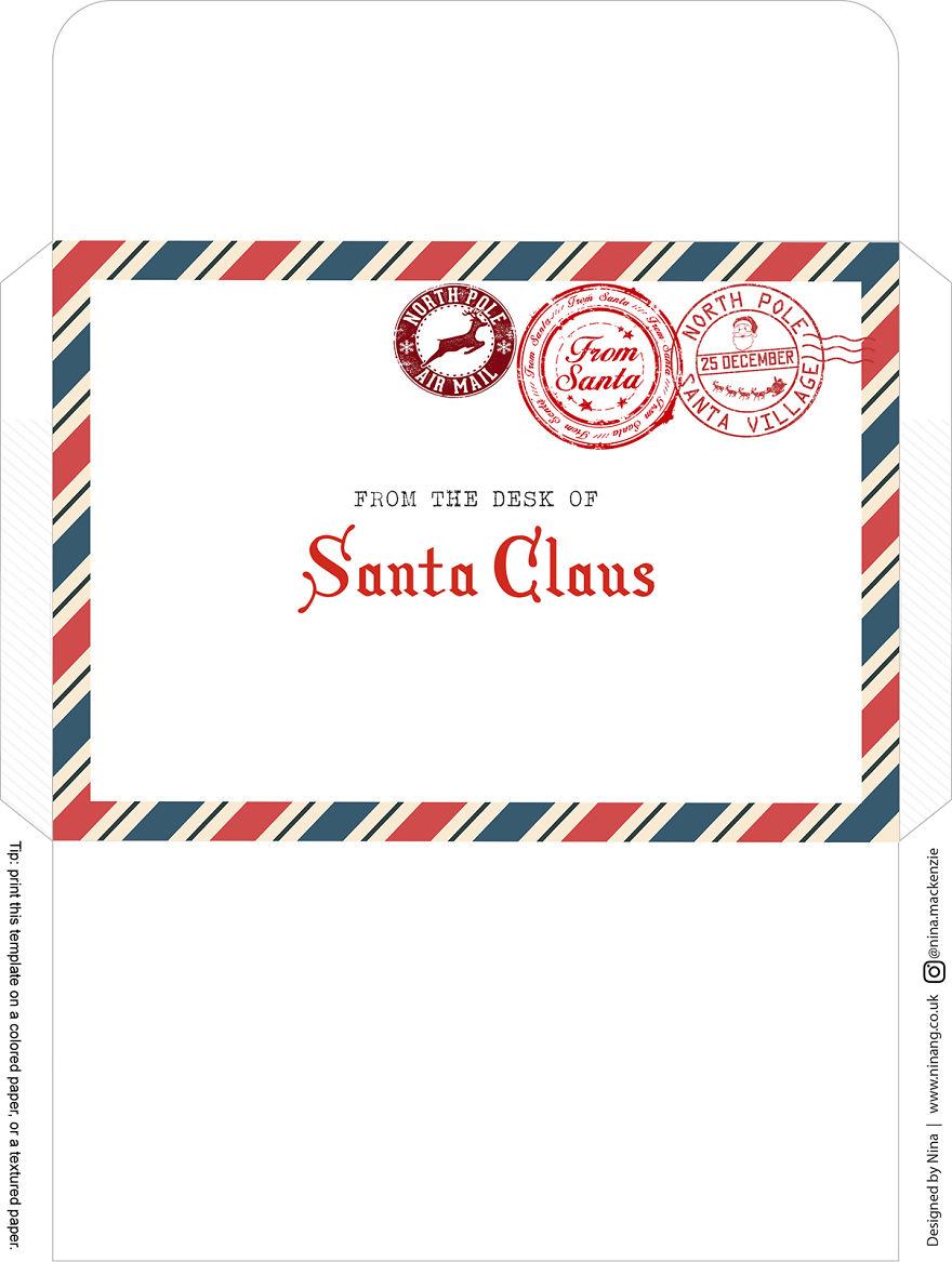 [free Download] A Letter From Santa Claus + Stamped Envelope – A Mum Made It For Her Baby, And Wants To Share It With Children Around The World