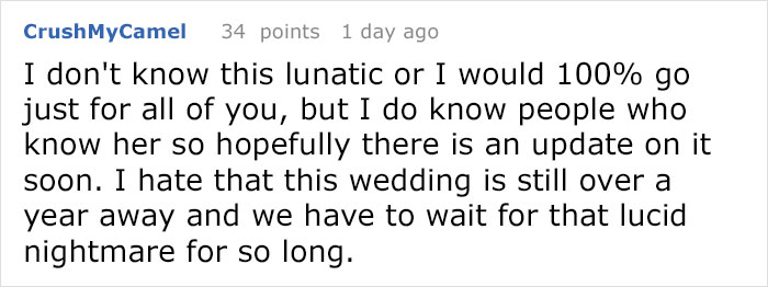 Bride Asks Guests To Dress Based On Their Weight, Completely Loses It When Someone Shames Her On Reddit