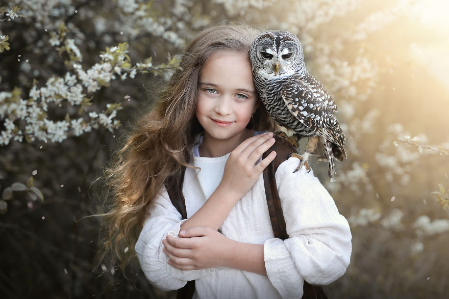 My Project Of Photographing Children With Owls