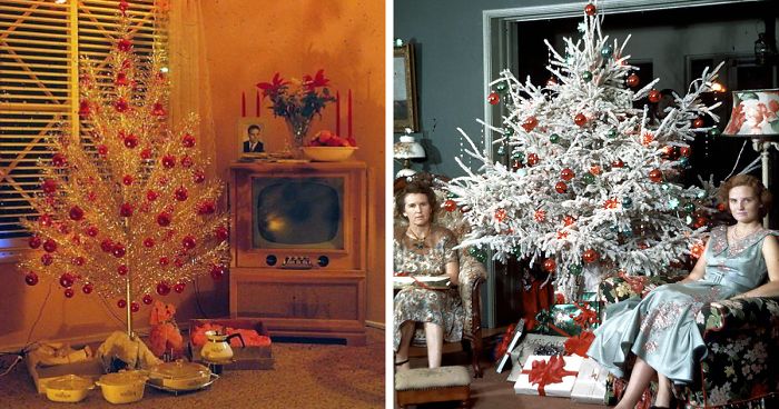 50 Photos Of Christmas Home Decor In The 1950s And 1960s Show How Much Things Have Changed Bored Panda - Home Goods Christmas Tree Decorations