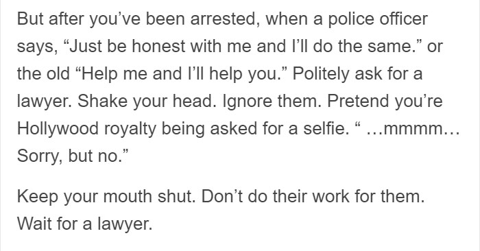 Ex-Cop's Wife Shares Tips On What You Should Never Do When You Get Arrested