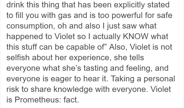 Tumblr User Explains Why Violet Should Have Won In "Willy Wonka & The Chocolate Factory"