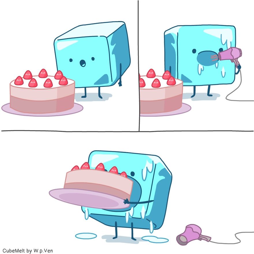 My 36 Comics About An Ice Cube Which I Created At The Lowest Point Of My  Creative Career | Bored Panda