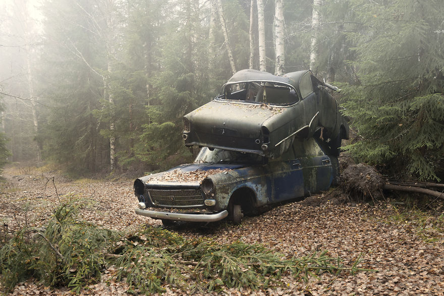 Abandoned Car Graveyard Sweden