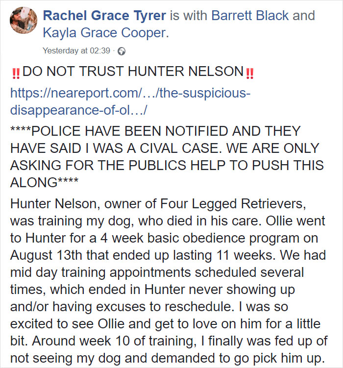 A Dog Trainer Who Allegedly Killed Or Sold A Dog In His Care Asked Not To Post His Texts On Social Media - Here They Are