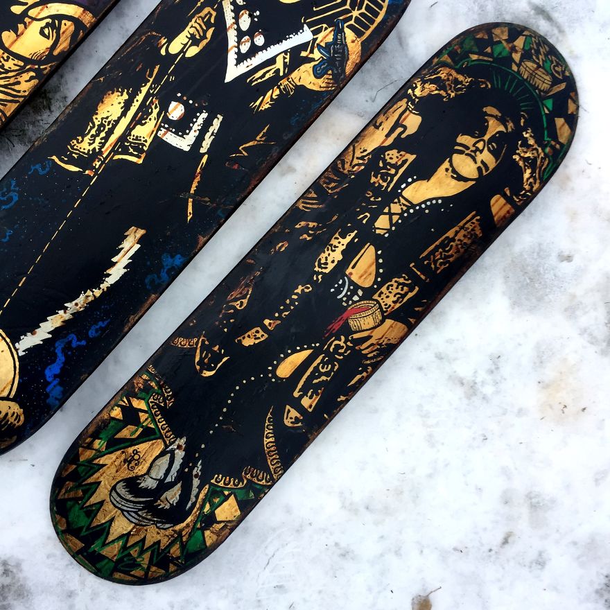 Kiss Handpainted Skateboards⚡️