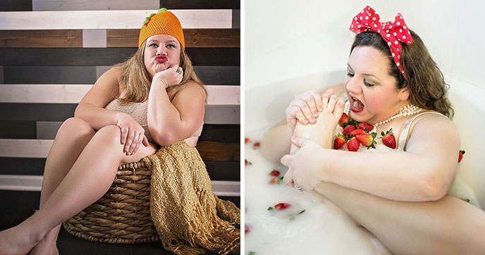I Asked My 34-Year-Old Friend To Pose For A Newborn Photo Session