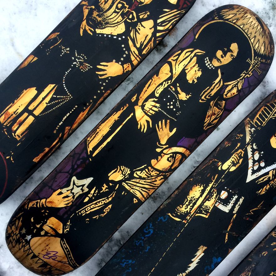 Kiss Handpainted Skateboards⚡️
