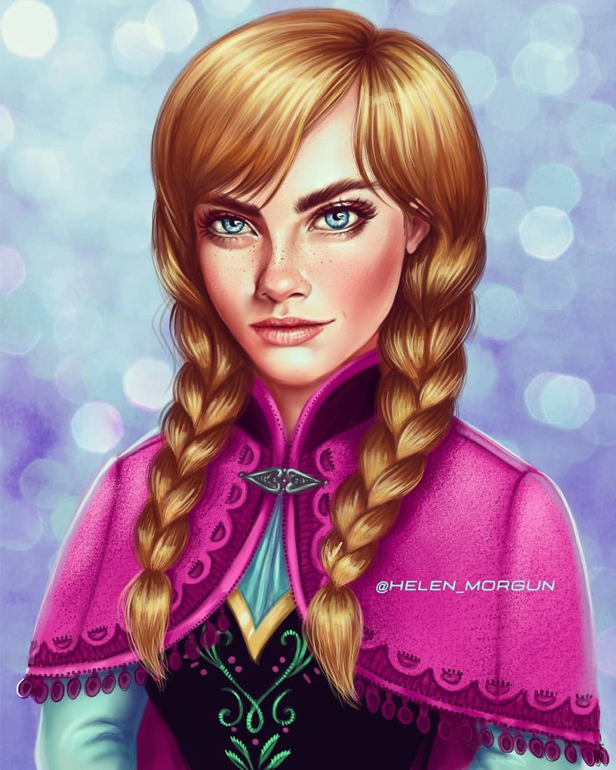 Cara Delevingne As Anna From Frozen