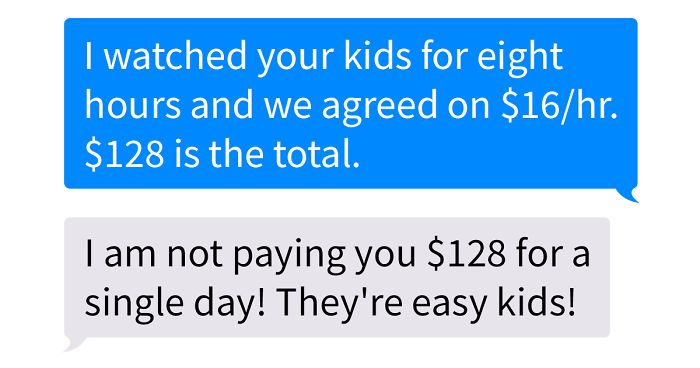 Mom Refuses To Pay Babysitter Because She ‘Gets Free Ice Cream And Day Of Fun’, So She Shows Her ‘Deleted’ Texts