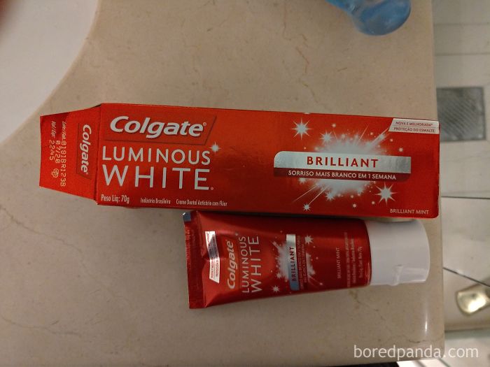 Not Only Is The Toothpaste Small, But Look At The Size Of The Fricking Lid