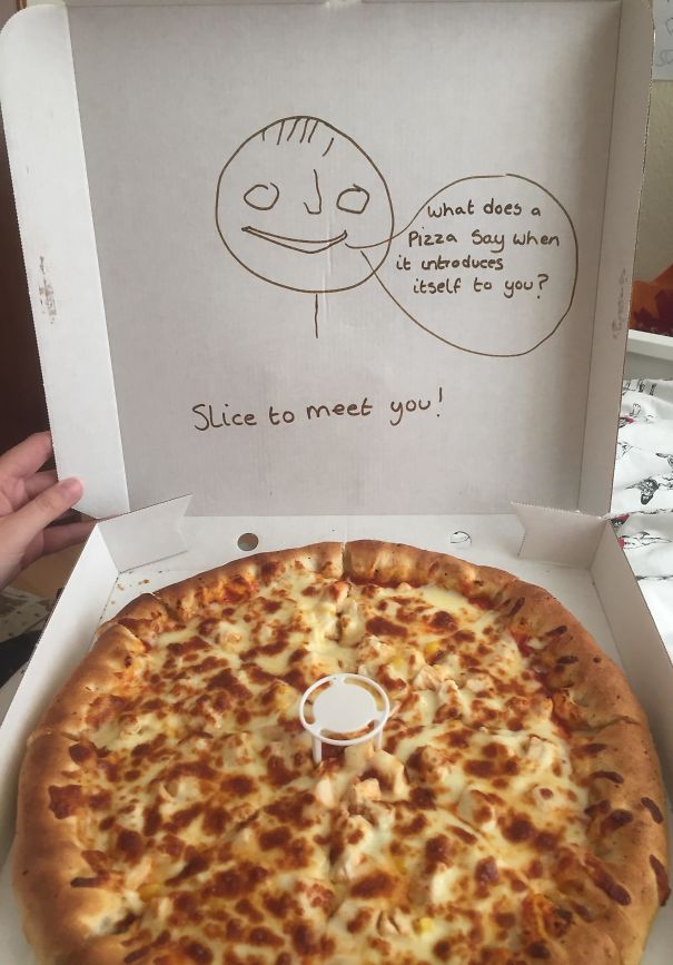 Asked The Pizza Place To Write Me A Joke On The Box, They Delivered