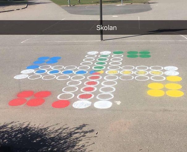 My School Accidently Made A Swastika On The Playground...